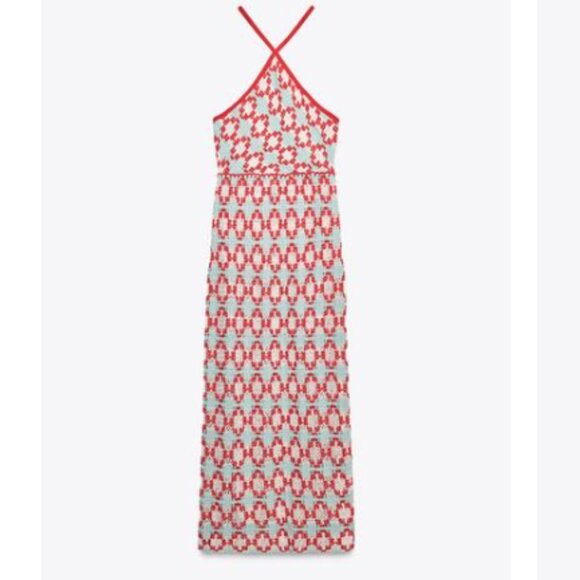 Zara Red and White Maxi Dress - Picture 2 of 11